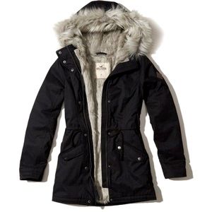 Hollister Faux Fur Lined Parka